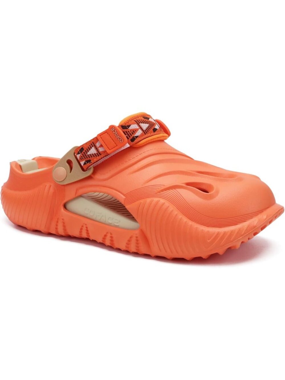 Mens Orange Beige Recovery Clogs Comfortable Orthopedic Mules Thick Sandal Shoes
